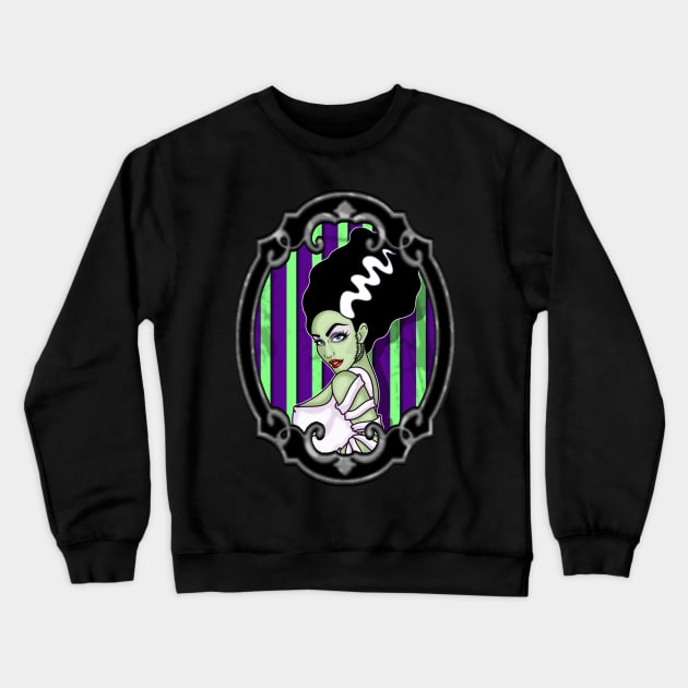 Bride Of Frankenstein Crewneck Sweatshirt by VixxxenDigitalDesign